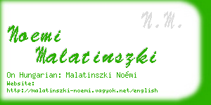 noemi malatinszki business card