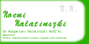 noemi malatinszki business card